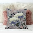 thumbnail image 2 of HomeRoots 481068 20 x 20 in. Butterfly Broadcloth Floral Zippered Pillow, Blue & Gray, 2 of 3
