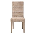 thumbnail image 2 of bali & pari Nevina Bohemian Gray Kubu Rattan and Mango Wood Dining Chair, 2 of 10