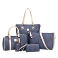 thumbnail image 1 of Set de Bolsos de cuero Salvador 6 Piezas Azul Oscuro, 1 of 6