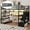 Black+Mesh, variant on Mirightone Full Loft Bed with Desk and Storage, Full Loft Bed with Stairs, Light and Wardrobe for Adults Teens, White