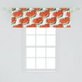 thumbnail image 2 of Ambesonne Watermelon Window Valance, Grunge Spots Fruit Slice, 54" X 18", Vermilion Green, 2 of 3