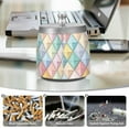thumbnail image 6 of Yayeee Ashtray with Lid for Cigarette Smokeless Stainless Steel Home Ash Holder, Colorful Geometric, 6 of 7