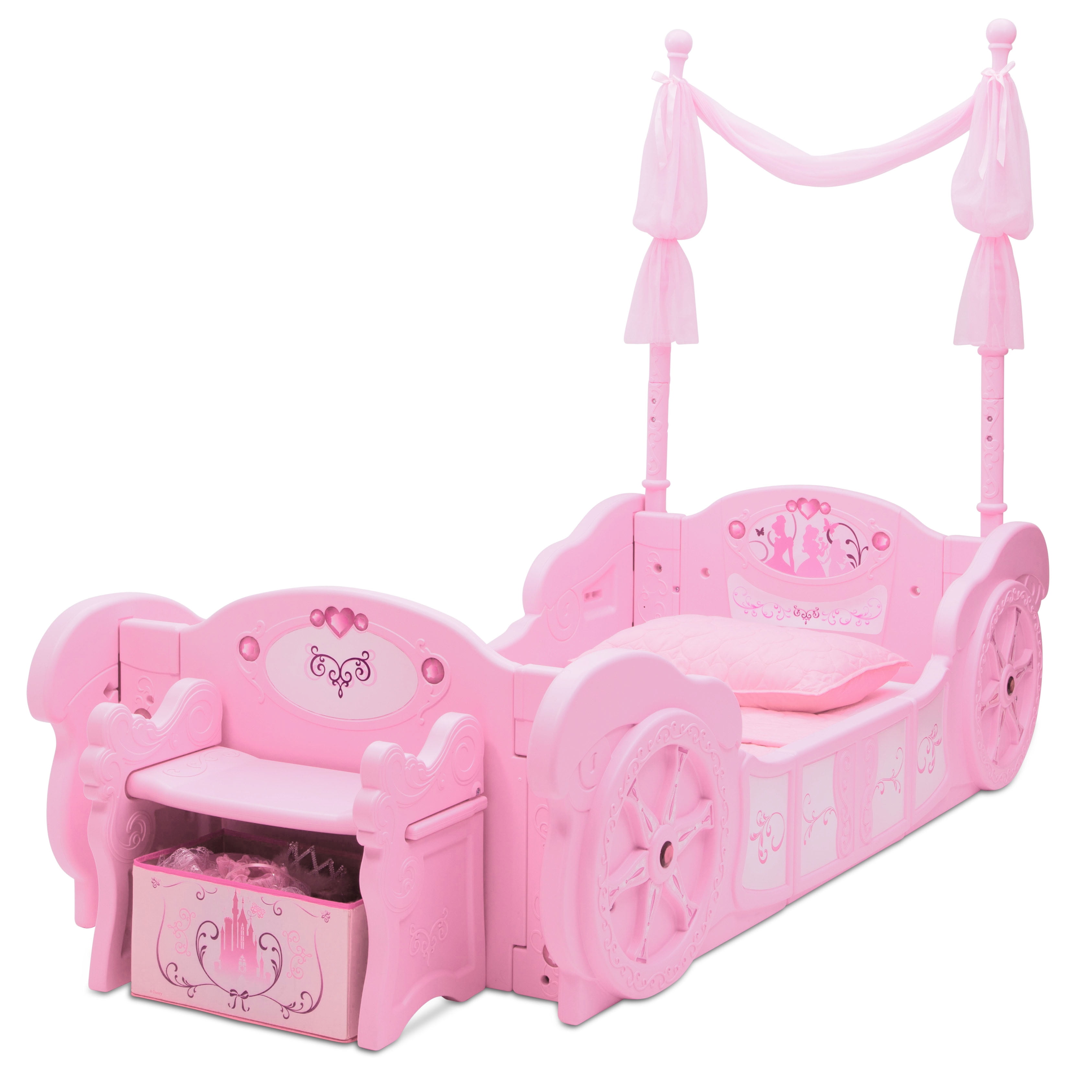 Delta Children Disney Princess Plastic Carriage Toddler-to-Twin Bed
