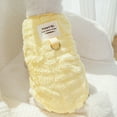 thumbnail image 5 of Plush Dog Coat, Soft and Cuddly Furry Jacket for Small Dogs, Provides Light Warmth and Comfort for Indoor Wear and Cool Evenings. Yellow 2XL, 5 of 5