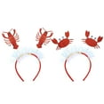 thumbnail image 1 of Miangastore Lobster Hair Hoops Red Felt Cloth 2Pcs 9.8x4.3in, 1 of 8