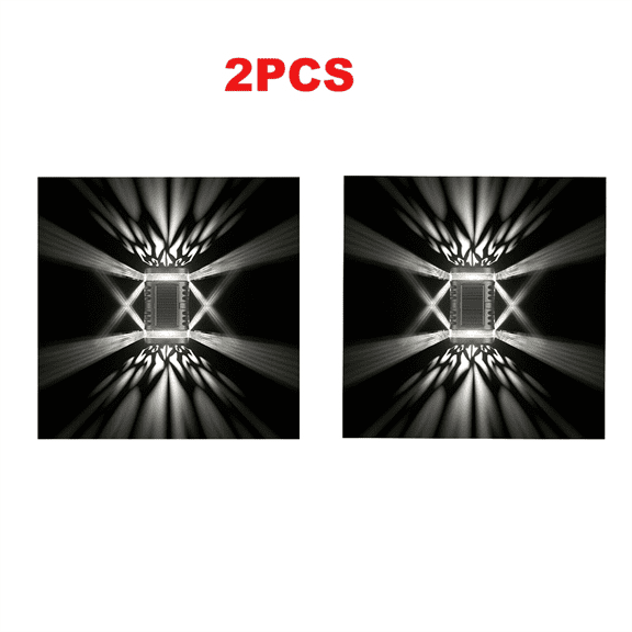 Ibear Solar Wall Lights Outdoor Decorative Solar Fence Lights, Waterproof Solar Deck Lights, Outdoor Garden Decorative Lights, Auto on/Off for Front Door, Patio, Pool, Yard, Step, Warm White