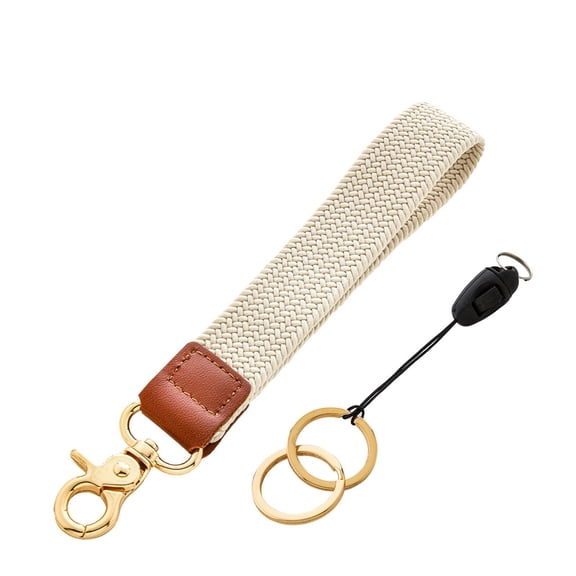 SGUANGHUI 2PCS Stretchy Key Chain, Cute Keychain Wristlet, Woven Wrist Lanyard for Keys, Key Chains for Women Men Car Keys ID Badges Card Wallet Phone,PACKAGE Includes 2 key Chain sets