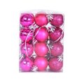 thumbnail image 3 of 12 piezas de 6 cm de bolas de Navidad de color rojo vino para decoración de árbol de Navidad, colgante de esferas de Navidad para Año Nuevo, bolas de terciopelo 2025, 3 of 5