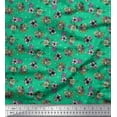 thumbnail image 1 of Soimoi Silk Fabric Star,Leaves & Rose Floral Decor Fabric Printed Yard 42 Inch Wide, 1 of 1
