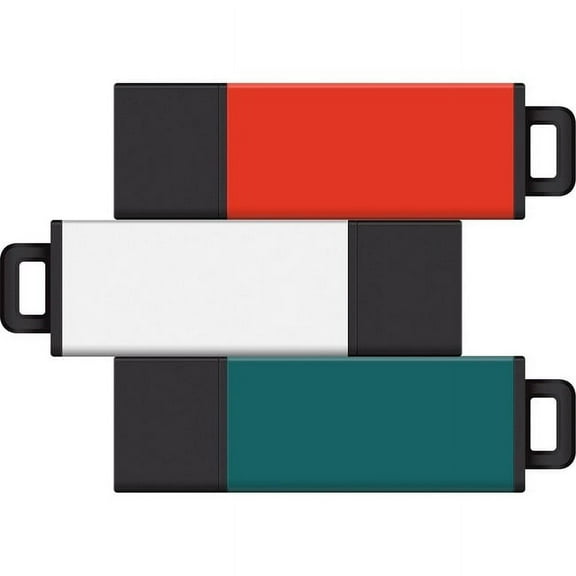 8GB USB 2.0 Pro2 3Pk (Orange, White, Teal)