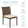 thumbnail image 2 of Best Choice Products Set of 4 Stackable Outdoor Patio Wicker Chairs w/ Cushions, UV-Resistant Finish - Brown/ Cream, 2 of 6