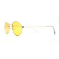 thumbnail image 4 of Hippie Micro Narrow Oval Pop Color Lens Metal Rim Sunglasses Gold Yellow, 4 of 4