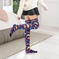 thumbnail image 6 of Dailycode Sheer Knee High Stockings for Women Colorful Cartoon Clouds, 6 of 7