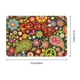 thumbnail image 3 of Goofa 16"x24" Inches Hippie Peace Love Doormats for Outdoor Entrance - Non-Slip Welcome Mat, Heavy Duty Door Mats Outdoor, Spring Doormat, 3 of 9
