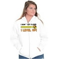 thumbnail image 3 of Don’t Get Older Level Up Gamer Geek Unisex Fleece Graphic Zip Up Hoodie Brisco Brands 2X, 3 of 5