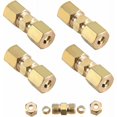 thumbnail image 1 of 4 Pack Brake Line Brake Line Connector 4.75mm Galvanized Copper, 1 of 1