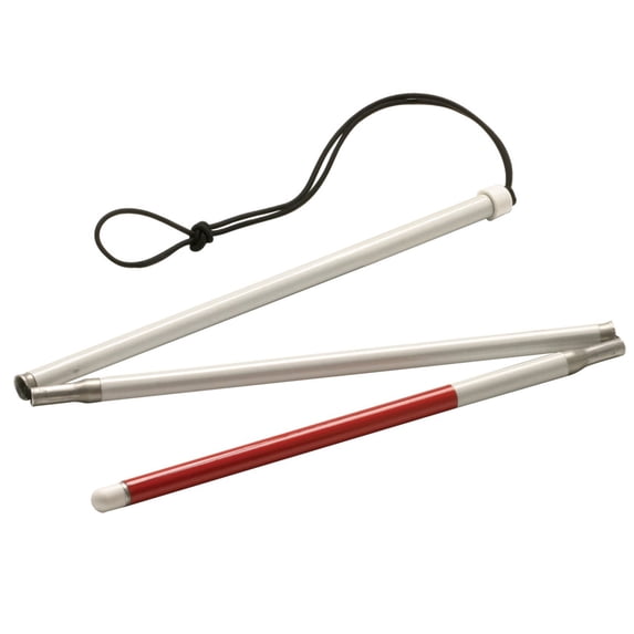 Ambutech Alum 3-Section Folding ID Cane- 28in.