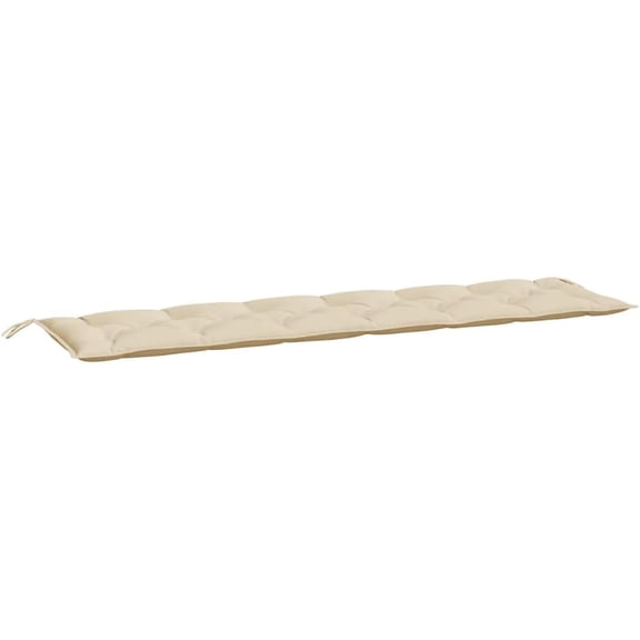 Beige Garden Bench Cushion 78.7x19.7x2.8 Inches Oxford Fabric Water-Proof Outdoor Cushion with Non-Slip Ropes for Patio Furniture