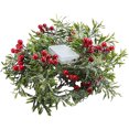 thumbnail image 2 of Nilvkv Artificial Christmas Garlands,6.6ft Green Rattan with Green Fruit Decorations for Home Stairs Fireplace Front Porch Door Display Indoor Outdoor Christmas Decor, 2 of 6