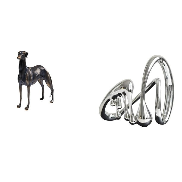 Figura de perro de resina, escultura de arte abstracto minimalista, artesanía de animales, centro de mesa, decoración del hogar para sala de estar, ho