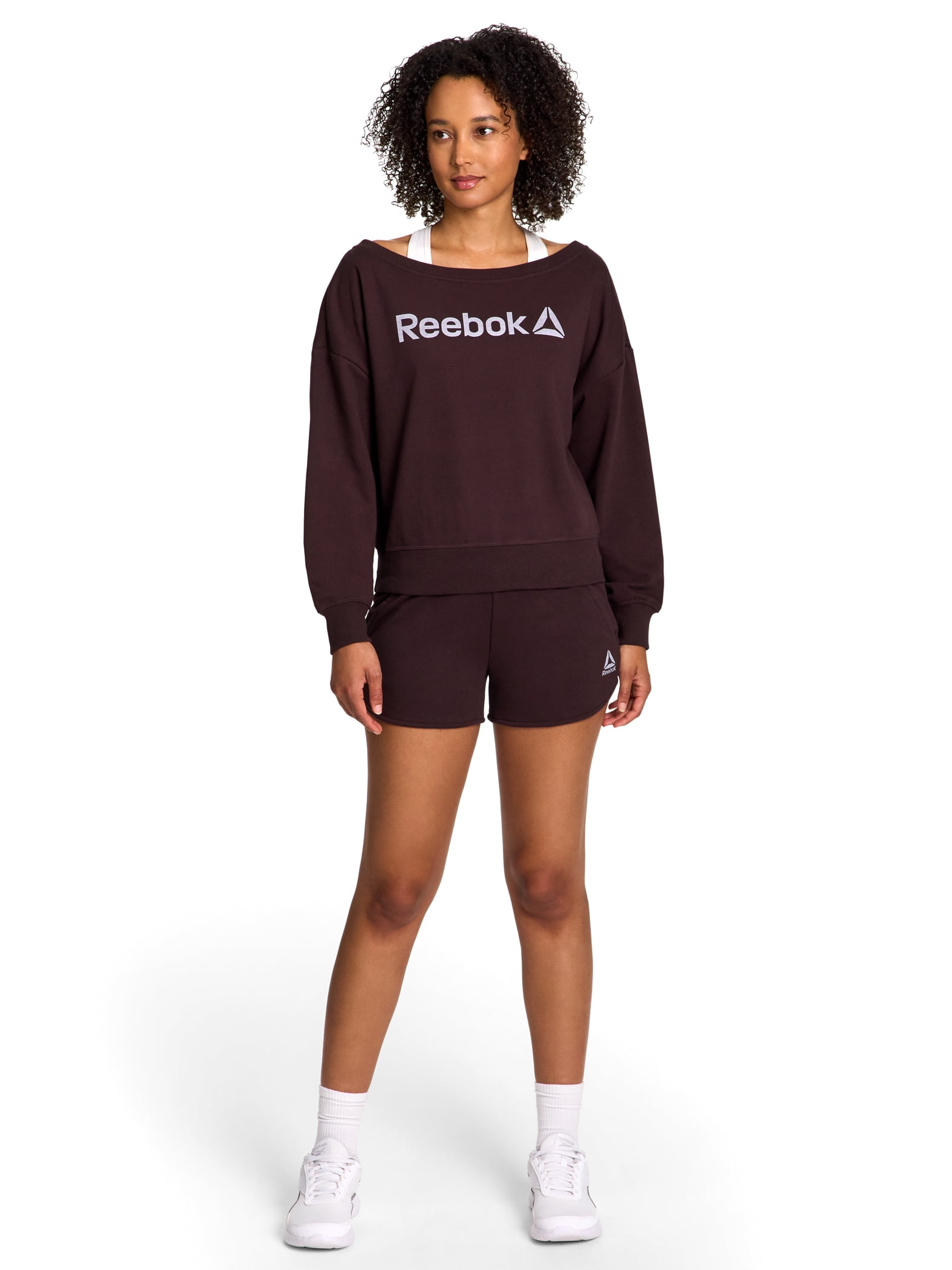 Reebok Women's Studio Off the Shoulder Sweatshirt, Sizes XS-XXXL