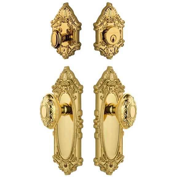 Grandeur Gvcgvc_Sp_Eset_234 Grande Victorian Solid Brass Single Cylinder Keyed Entry