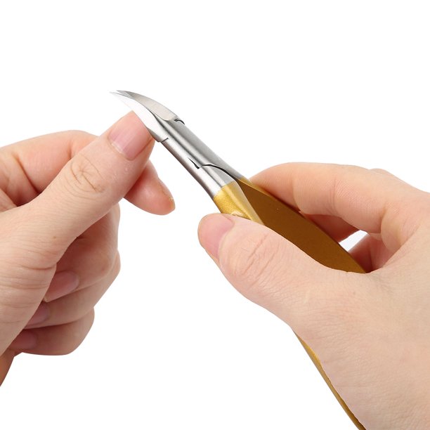 Cortadora De Cutículas Con Empujador De Cutículas, Cortadora Kit De Herramientas De Manicura De Pedicura De Kit Acrigel Para U?as Completo For Cortau?as Para Paroniquia(Oro) Para Uñas Octpeak NO