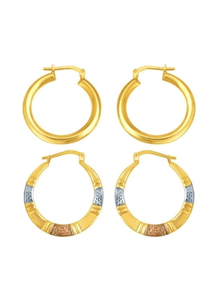 19+ Tri Colored Hoop Earrings