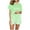 Green, variant on Tnhcen Women's Cooling Pajamas Set Short Sleeve Casual Sleepwear Button Down Pj Sets Shorts Soft Loungewear for Summer S-2XL