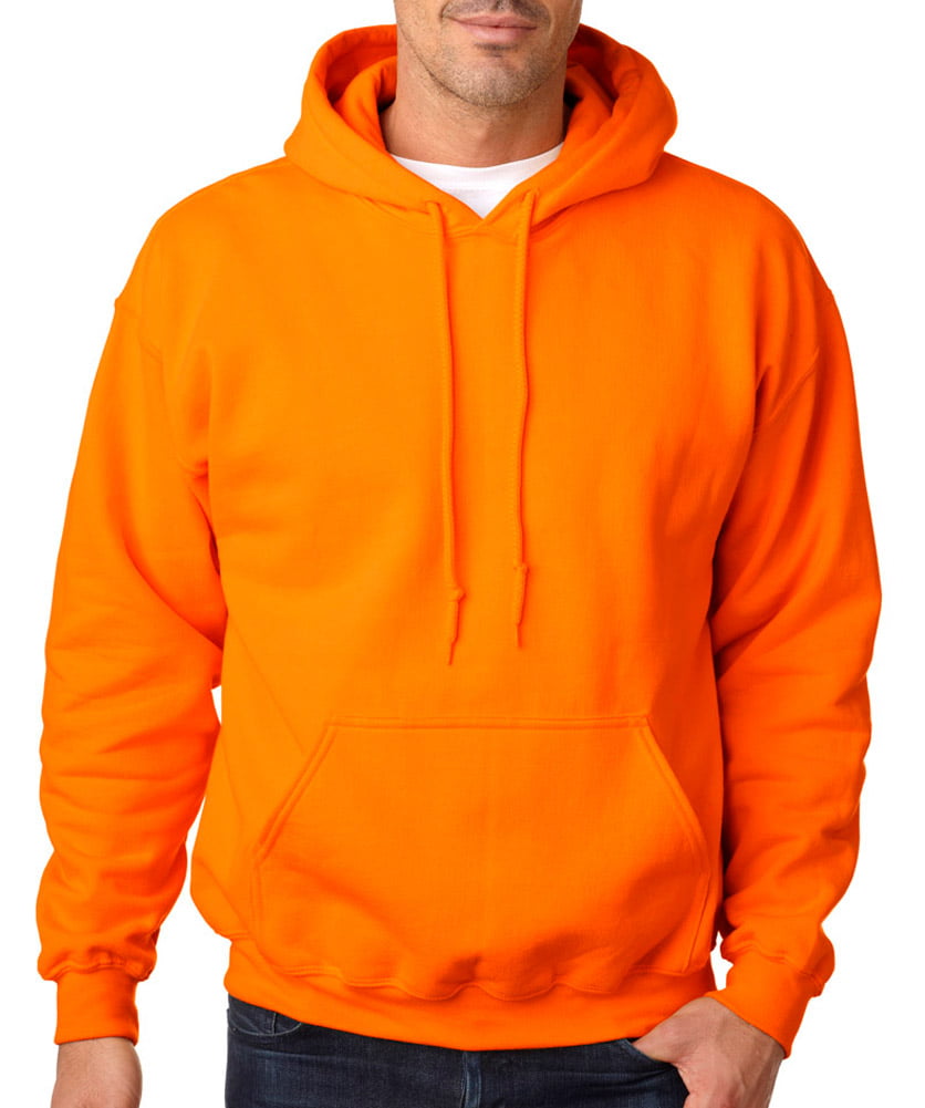 18500 Adult Hooded Sweatshirt -Safety Orange-3X-Large - Walmart.com