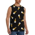 thumbnail image 2 of Haiem Men's Beer Print Tank Tops Summer Sleeveless Cut Off Workout T-Shirts Fitness Vest Athletic Undershirts-X-Large, 2 of 8