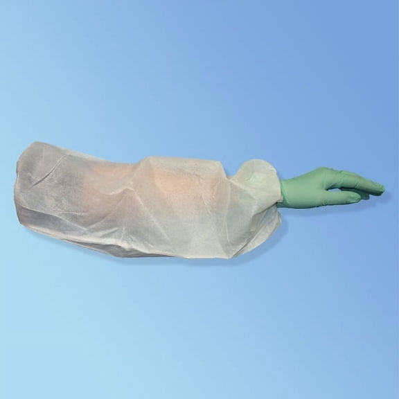 Premier Plus Coated Polypropylene Disposable Arm Sleeves, 18", White, 200/case