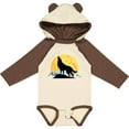 thumbnail image 3 of Inktastic Wolf Wilderness Mountains Moon Boys or Girls Long Sleeve Baby Bodysuit, 3 of 5