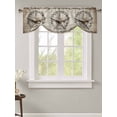 thumbnail image 2 of Tie Up Valance Curtain for Kitchen,Vintage Western Star Leaf Rod Pocket Short Curtains Adjustable Tie-Up Shade Valances,Farmhouse Retro Wood Board Window Treatment for Bathroom Living Room Bedroom, 2 of 8