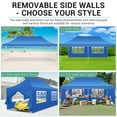 thumbnail image 3 of SANOPY 10' x 20' EZ Pop up Canopy Party Tent, Outdoor Event Instant Gazebo with 6 Removable Sidewalls for Camping Wedding Picnic, Blue, 3 of 10