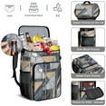 thumbnail image 5 of Insulated Cooler Backpack,Insulated Backpack Insulated Leak Proof Travel Cooler Bag Waterproof Lunch Picnic Beach Work Trip Thermal Bag Drink Beverage Beer Bag Cooler marble Modern Geometric Flowers A, 5 of 6