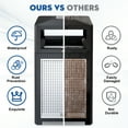 thumbnail image 6 of Vakiorn Outdoor Commercial Garbage Can 40 Gallon Metal Locking Lid Removable Bin for Parks Parking, 6 of 7