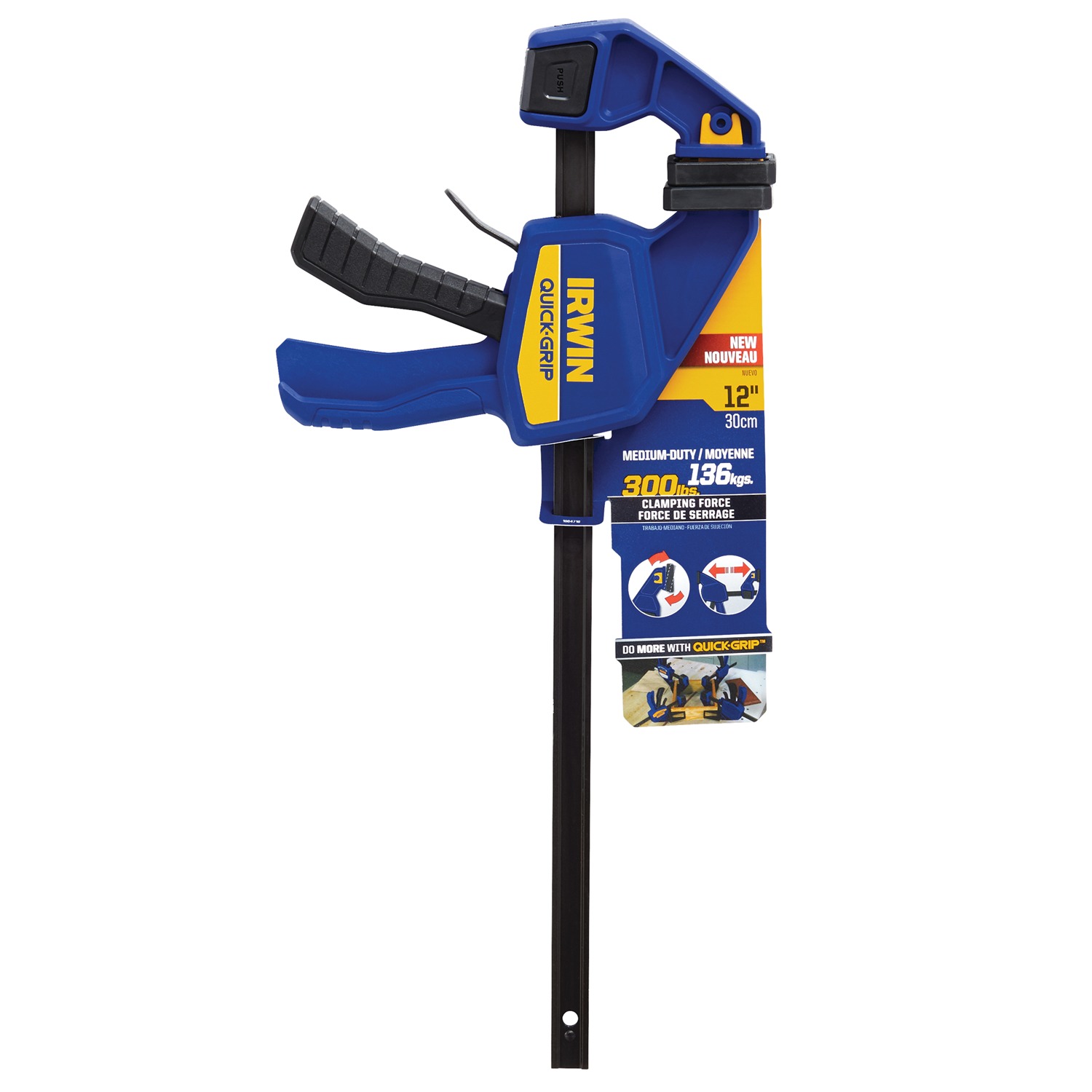 IRWIN QUICK-GRIP 1-Handed Medium-Duty Bar Clamp/Spreader (12 In.)