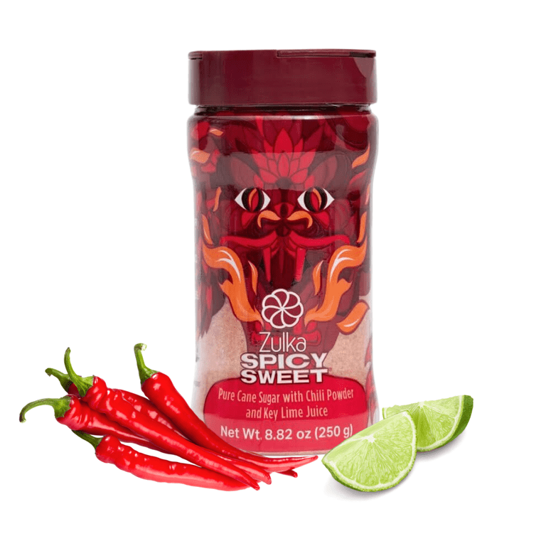 Zulka Spicy Sweet, Pure Cane Sugar with Chili Powder and Key Lime