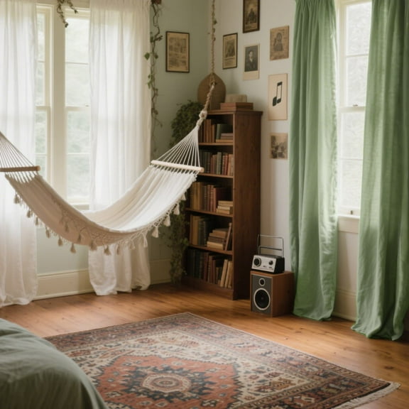 SMILETIME Sage Green & White Back Tab Curtains, 4 Panels Set Rod Pocket & Pinch Pleat Design Light-Filtering & Thermal Insulation Ideal for Living Room, Bedroom & Office Windows