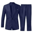 thumbnail image 1 of Playeras Algodon Hombre Traje De Verano Para Hombre Un Botón Sólido Slim Fit Traje De Fiesta Camisa Pantalones Corbata Conjunto, 1 of 6