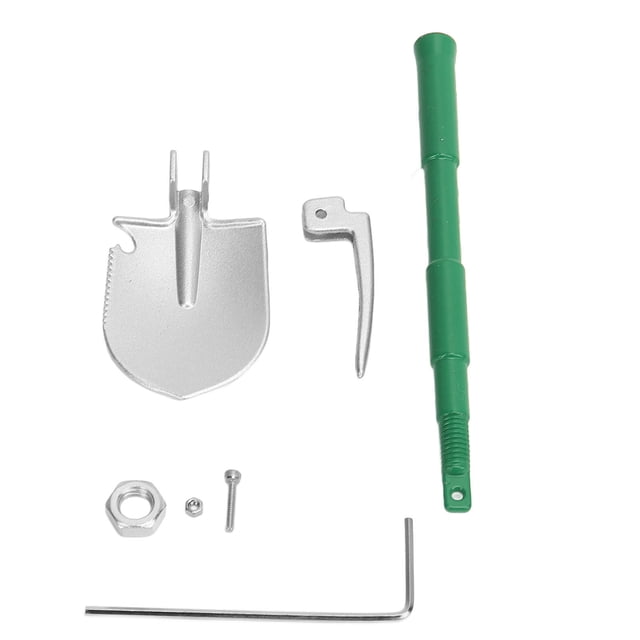 RC Crawler Shovel, Aluminum Alloy & Iron Adjustable Shovel Tool for 1/10 RC Crawler Trucks Metal Accessory for SCX24 Trail Rig