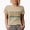 Tan, variant on Little Sister, Younger Sibling or Family Themed, Groovy Retro Wavy Text Merch Gift, White T-Shirt, Small