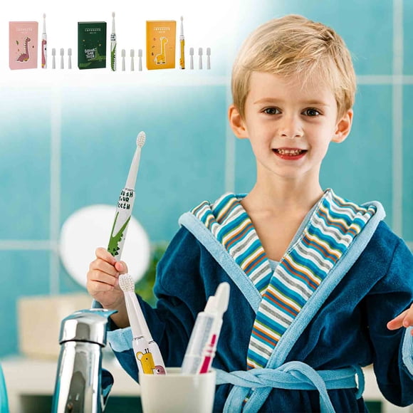Cepillo de dientes eléctrico recargable con 4 cabezas de cepillo • 3 modos • Batería 50+ días • Carga magnética USB • Cerdas blandas para adultos