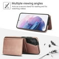 thumbnail image 3 of ELEHOLD Case for Samsung Galaxy S25 Ultra, 2-in-1 Magnetic Shockproof Leather Wallet Flip Case Cover, Detachable Card Holder with Stand,Rosegold, 3 of 5
