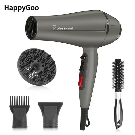 HappyGoo Professional Ionic Hair Dryer - Ultra Fast Salon Blow Dryer AC Motor with Triple-L Plus Heat Resistant Technology
