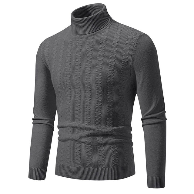 Rbaofujie Sweat à Capuche et Chandails en Molleton pour Hommes Mode Décontractée d'Hiver Design Uni Manches Longues Col Rond Gris Foncé Chandail en Molleton pour Enseignant