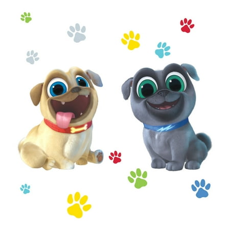 Puppy Dog Pals Puppy Paw Prints Bingo Rolly Edible Cake Topper Image