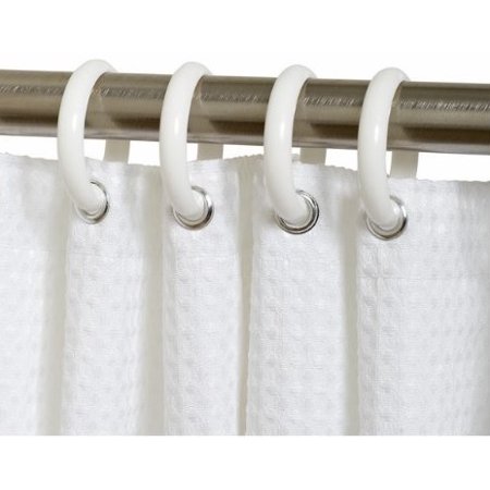 Oval Shower Curtain Ring - Zenna Home SSR01WW White Shower Curtain Rings 12 Count