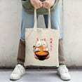 thumbnail image 2 of Stylish Canvas Tote Bag with Vibrant Orange and Pink Splash Design - Perfect for Shopping Travel and Parties, 2 of 4